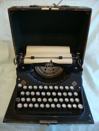 Antike Koffer - Schreibmaschine Mercedes Prima,  Zella - Mehlis Vom Großvater Bild