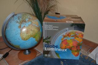 Leuchtglobus Beleuchteter Globus 30 Cm Tischglobus Holzfuß Leucht Globus Bild