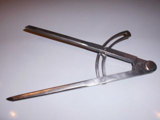 Antiker Altes Werkzeug Zikel Anreißzirkel Aus Eisen Sammlerobjekt Bild