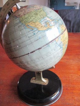 Antiker Miniatur Globus,  Um 1900,  England,  Blech - Globus (mit Herstellernummer) Bild