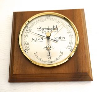 Altes Barometer Mit Thermometer Von Lufft Bild