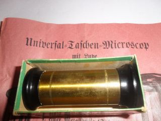 Kleines Altes Universal Taschen Microscop - - Microskop - - Bild
