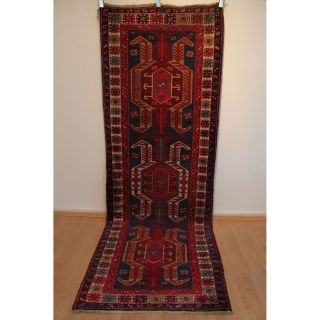 Antik Alter Handgeknüpfter Perser Orientteppich Läufer Tappeto Carpet 105x297cm Bild