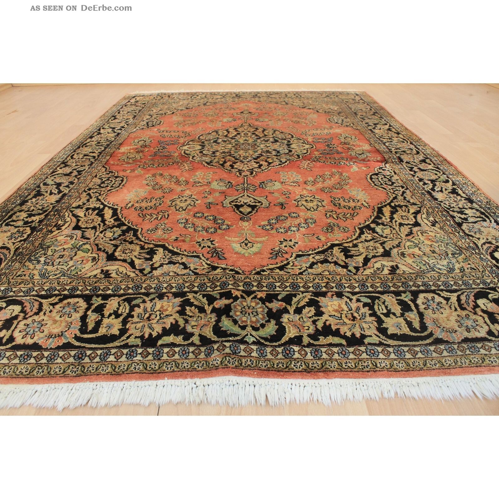 Prachtvoller Handgeknüpfter Orient Seiden Teppich Kaschmir Seide Rug 155x230cm Teppiche & Flachgewebe Bild