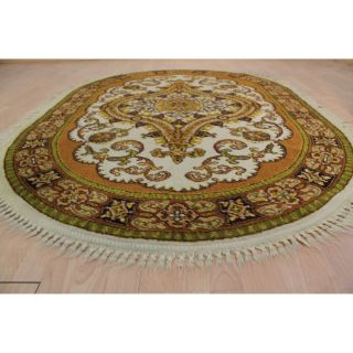 Schöner Ovaler Gewebter Orientteppich Blumen Teppich Schurwolle 200x145cm 246 Bild