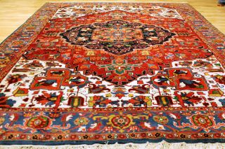 Schöner Alter Heriz 340x250cm Orient Teppich Galerie 3676 Rug Carpet Tappeto Bild