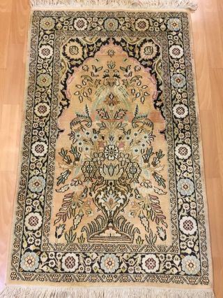 Orientteppich,  Teppich,  Rug,  Kashmir Seide 125x78 Bild