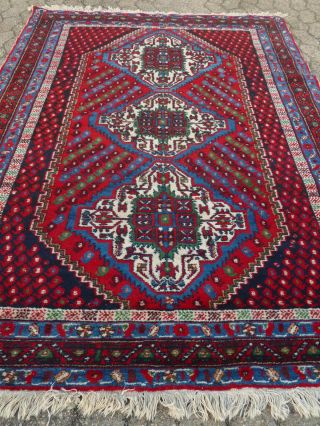 HandgeknÜpfter Orientteppich Persien Teppich LÄufer BrÜcke 204 X 147 Cm Bild