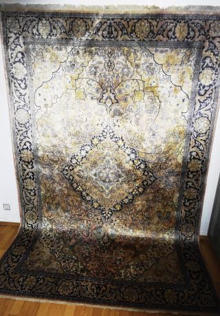 Königlicher Handgeknüpfter Kaschmirseide Palast Teppich Rug Tappeto Tapies,  Silk Bild