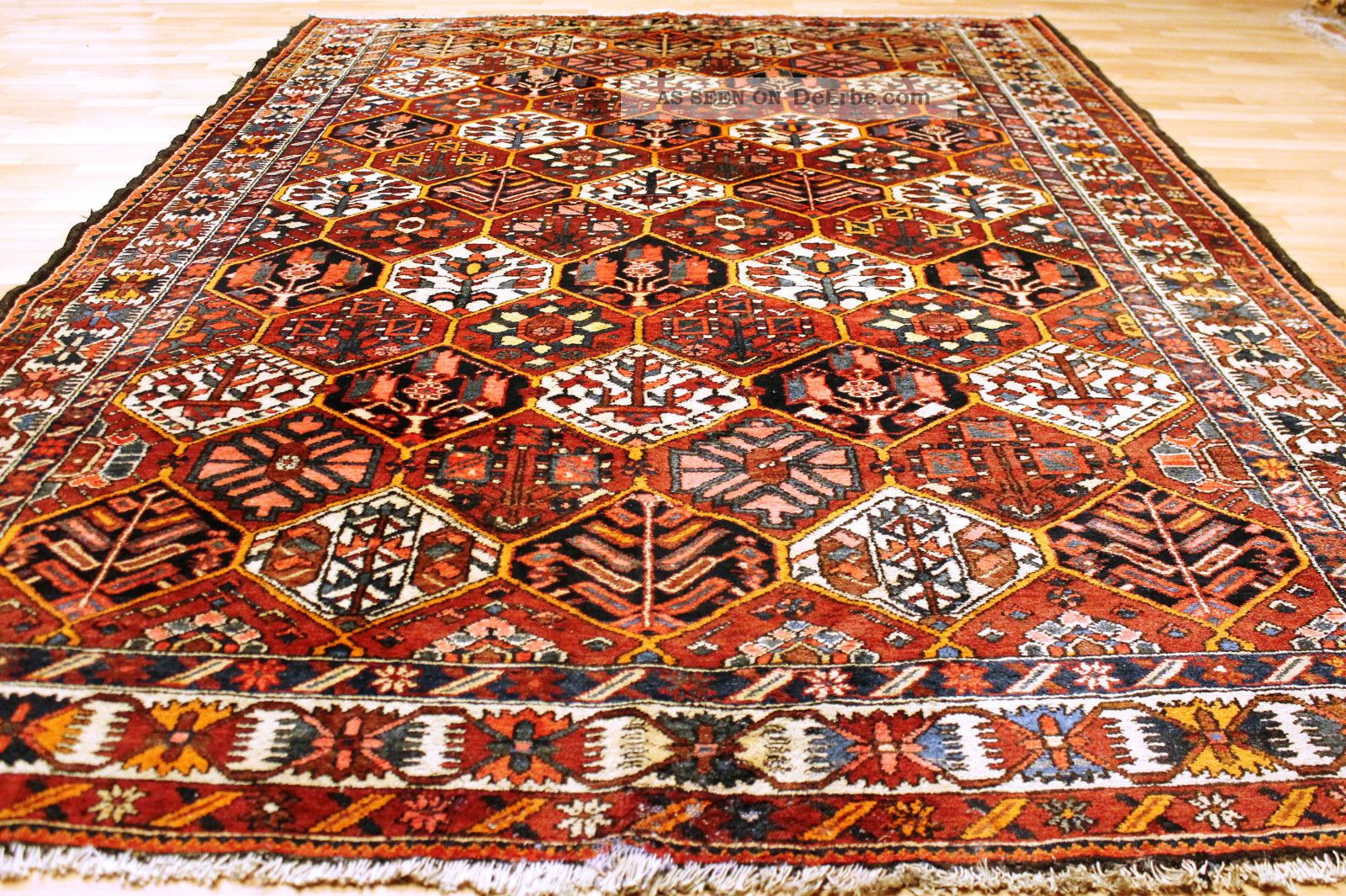 Alter Felder Bilder Garten Bachtiar 305x213cm Orient Teppich Tappeto Rug 3509 Teppiche & Flachgewebe Bild
