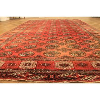 Antik Alt Handgeknüpfter Orientteppich Afghan Art Deco Jomut Carpet 215x335cm Bild