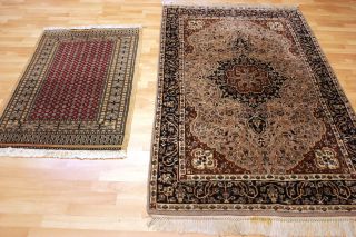 2 Stk.  Alte Afghan/paksitan Buchara Orient Teppich Old Rug Carpet 205x128cm Bild