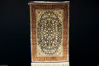 Türkischer Seiden Teppich Hereke,  Signiert 102cmx66cm Bild