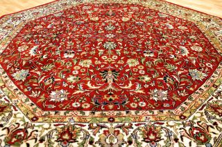 8eckiger Blumen Herati Orientteppich 250cm Mir Tappeto Rug Kaschmir 3622 Carpet Bild