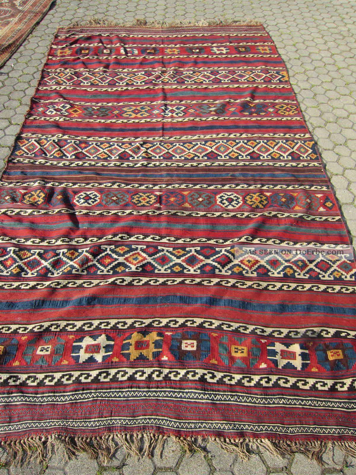 Antiker Perserkelim Ghaschghaie / Gashgai 293 X 170 Antique Kilim,  Alfombra - 30 Teppiche & Flachgewebe Bild