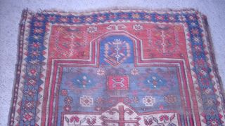 Antiker Kaukasiche Teppich Kasak - W/w - 19jh Maße - 190x116cm Bild