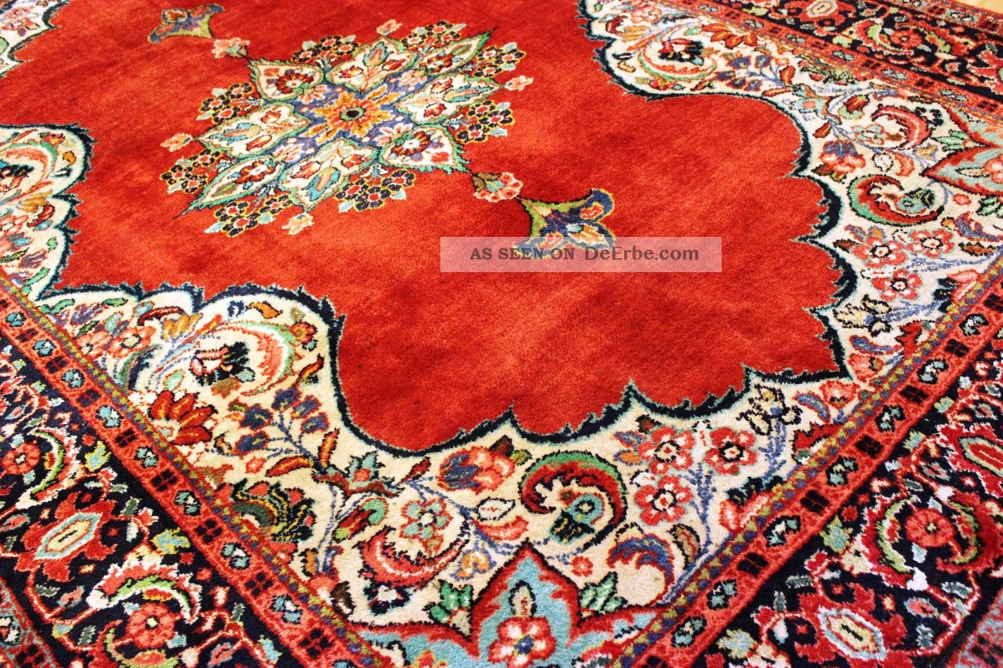80 Jahre Antiker Alter Saruq - Mahal Orient Teppich Rug Mahal Carpet Heriz Kazak Teppiche & Flachgewebe Bild