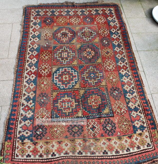 Kaukasischer Teppich Antik 18.  - 19.  Jahrhundert 220x140 Teppiche & Flachgewebe Bild
