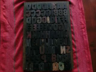 Alte Holzbuchstaben Alphabet A - W Bild
