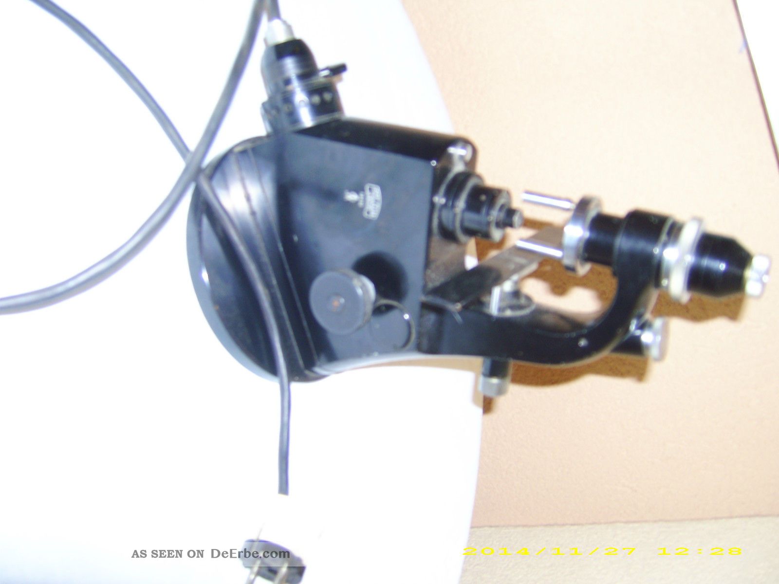CARL ZEISS JENA GERMANY PRISM BLOCK MICROSCOPE PART AS PICTURED &15-FT