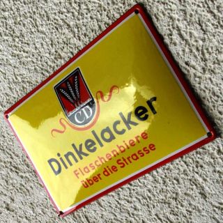 Dinkelacker Stuttgart Antikes Emailschild Um 1930 Makellos Bier Brauerei RaritÄt Bild