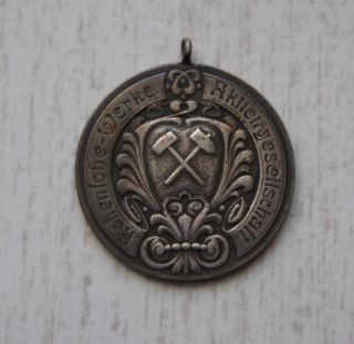 Bergbau Silber Orden Medaille Ca.  1900 Schlesien Hohenlohe Werke Ag Kattowitz Bild
