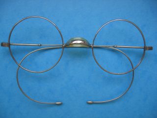 Alte Brille Antik Nickelbrille Alt Spectacles Old Eyeglasses Optiker Optical Bild