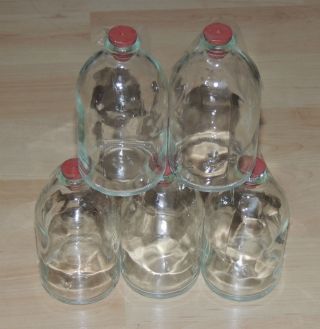 5 X Apothekerflasche Glasflasche Glasfläschchen 100ml Mit Korken,  Gummistöpsel Bild