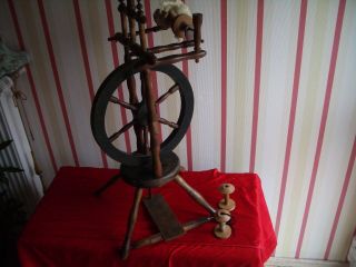 Antikes Spinnrad,  Holzspinnrad Um 1900 - Sammler Stück Bild