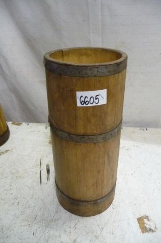 6605.  Altes Holzfass Fass Butterfaß Old Wooden Barrel Bild