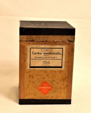 Carbo Medicinalis E.  Merck Aktivkohle Schachtel Karton Packung Mit Inhalt 1 Kg Bild