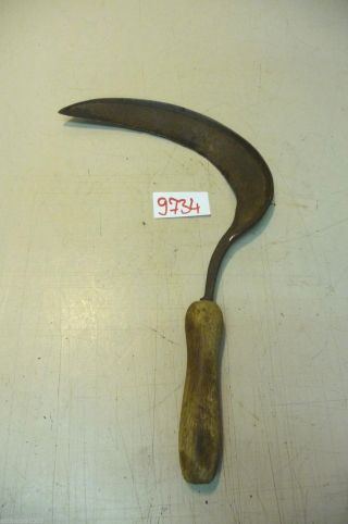 Nr.  9734.  Alte Sichel Werkzeug Old Hand Sickle Old Farm Tool Bild
