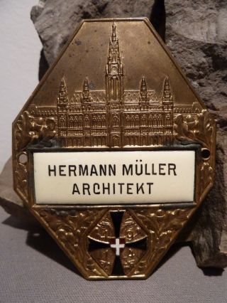 Patriotisches Abzeichen / Orden / Plakette - Hermann Müller Architekt / Top Rare Bild
