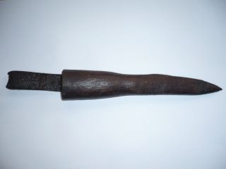 Antike Originale Messerscheide,  Material: Leder,  Handarbeit. Bild