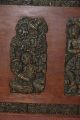 Maya Azteken Wandrelief 125 Cm Grüne Jade O Mit 7 Gottheiten Auf Holz 10,  80 Kilo Antike Bild 3