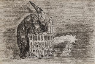 Daumier - Zeichnen Mit Kohle Und Tusche Auf Papier Von 1800 Bild