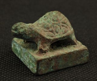 Sammlerstücke Chinesisch Alt Bronze Turtle Seal Skulpturen Selten 1900 Bild