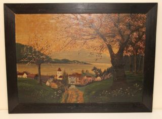 Großes Ölgemälde Auf Holzplatte Aus 1933,  B.  Hengstermann,  Gemälde Bild Bild