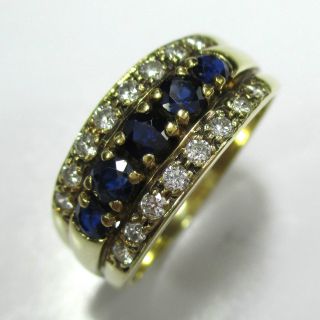 908 - Stilvoller Ring - Gold 585 - Saphire - Brillanten - - - Video - 1597 - Bild