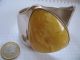 Bernstein Armband Armreif 925 Silber Butterscotch Egg Yolk Amber Bracelet Golds Schmuck & Accessoires Bild 1