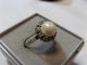Eleganter Perlen Diamantring Ca.  0,  20 Ct.  Si/ws,  Gr.  18,  4,  6 G Ringe Bild 1