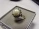 Eleganter Perlen Diamantring Ca.  0,  20 Ct.  Si/ws,  Gr.  18,  4,  6 G Ringe Bild 5