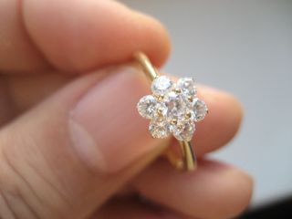 Damen Ring Mit 7 Stück Diamanten Aus Echtem Gold 14 K (0.  585) Bild