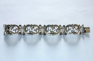 Prachtvoll Verziertes Trachtiges Massives Armband In Silber Bild
