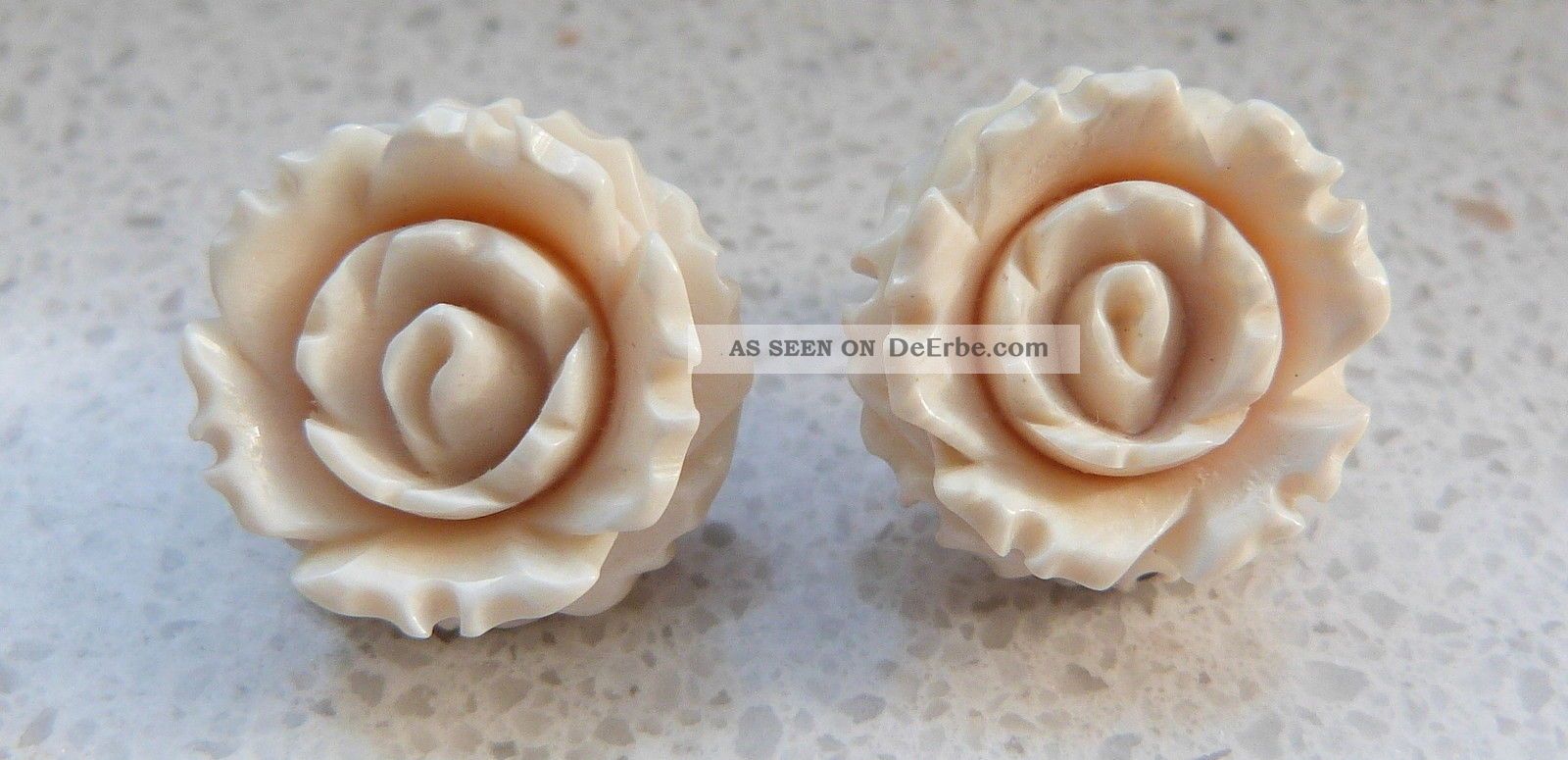 Auriselle Gardenienblüten Ohrringe - 925er Silber Mit Katzenaugenstein In Gold/Silber