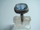 Antiker Art Deco Damen Ring Echt Silber 830 Massiv Mit Aquamarin Imitat Um 1930 Schmuck nach Epochen Bild 2