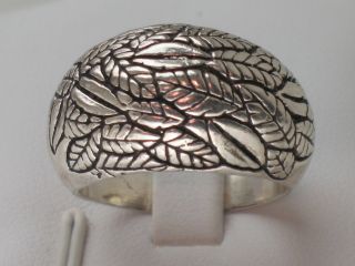 Jugendstil Silber Ring Florales Design Blätter Massiv Bild