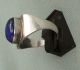 Alter,  Massiver Silberring,  Gest.  925,  Mit Lapislazuli Ringe Bild 2