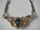 Antikes Art Deco Damen Collier Halskette K&l A D Gold Double Mit Edelstein 1930 Schmuck nach Epochen Bild 6