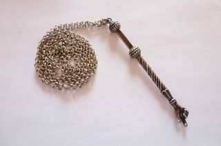 Prachtvoller Antiker Russischer Miniatur Torazeiger An Antiker Erbskette Silber Bild